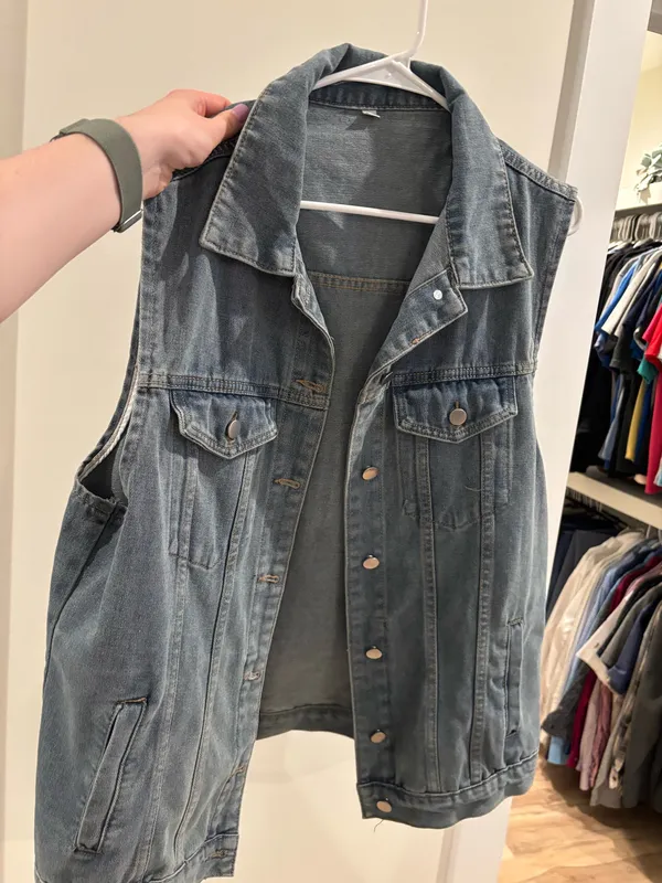 Denim Vest Oversized Blue - Image 2