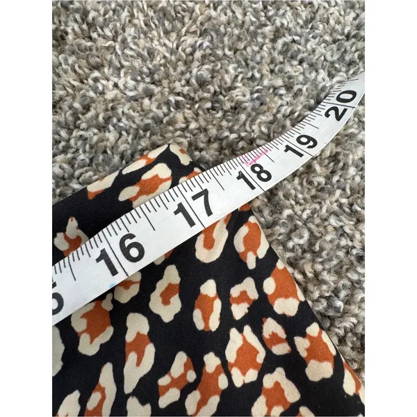 Intimately Free People Black Tan Animal Print Satin Maxi Skirt Womens XL Casual - Image 4