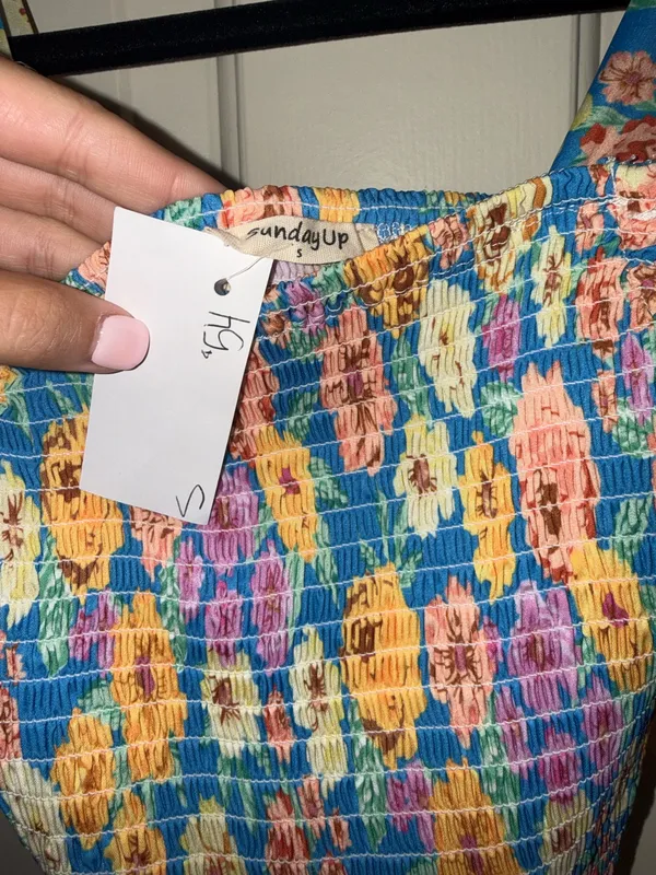 Floral mini dress Blue - Image 2