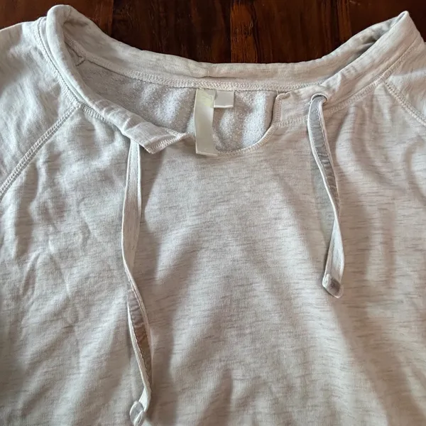 Green Tea Womens Oatmeal Heather Raglan Long Sleeve Pullover Top‎ Large - Image 2