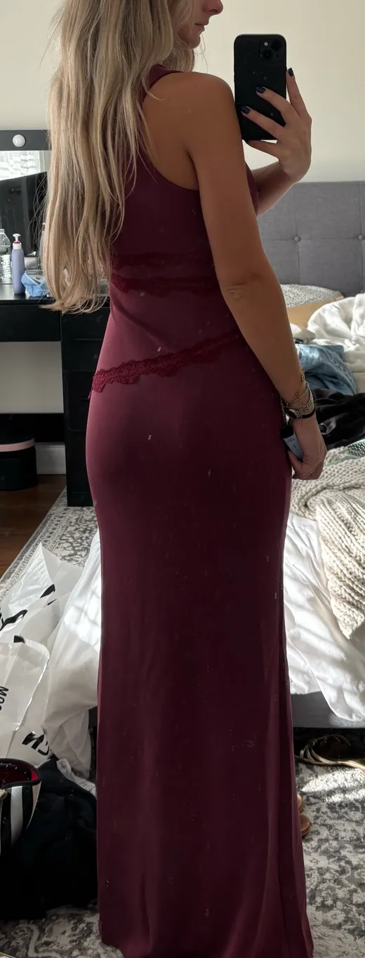 Maroon Princess Polly Dress - Image 3