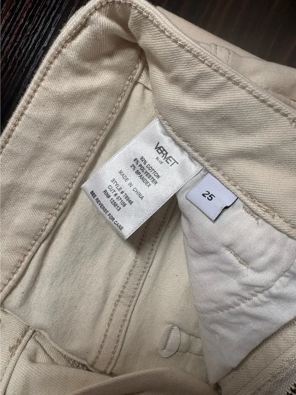 Cream Vervet Jeans - Image 5