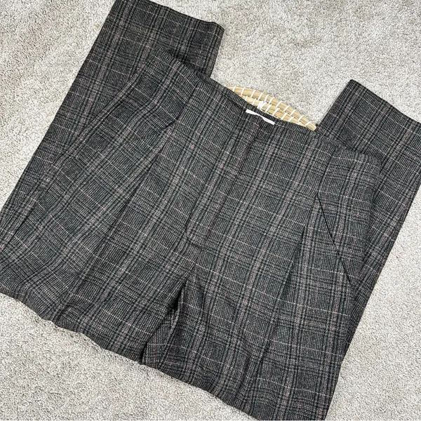 Wilfred Wool Cashmere Blend Chambéry Plaid Pants Cropped Pleated Tartan Size 0 - Image 3