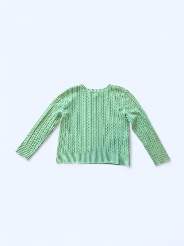 Mint green cable knit sweater size M by Duck Head - Image 4