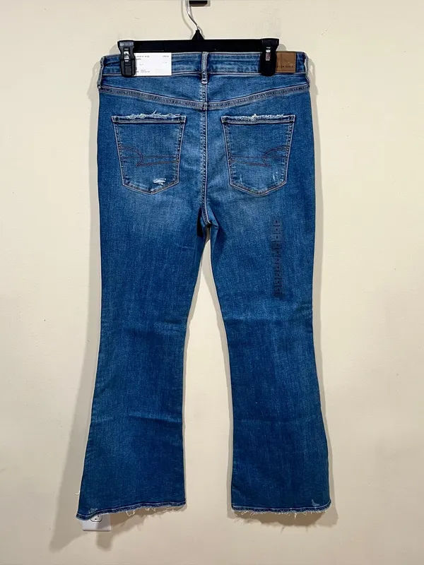 American Eagle Super High rise Waisted flare Bootcut Jean size 8 Regular full length NWT - Image 7