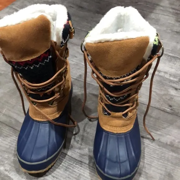 Khombu brown and blue boots - Image 3