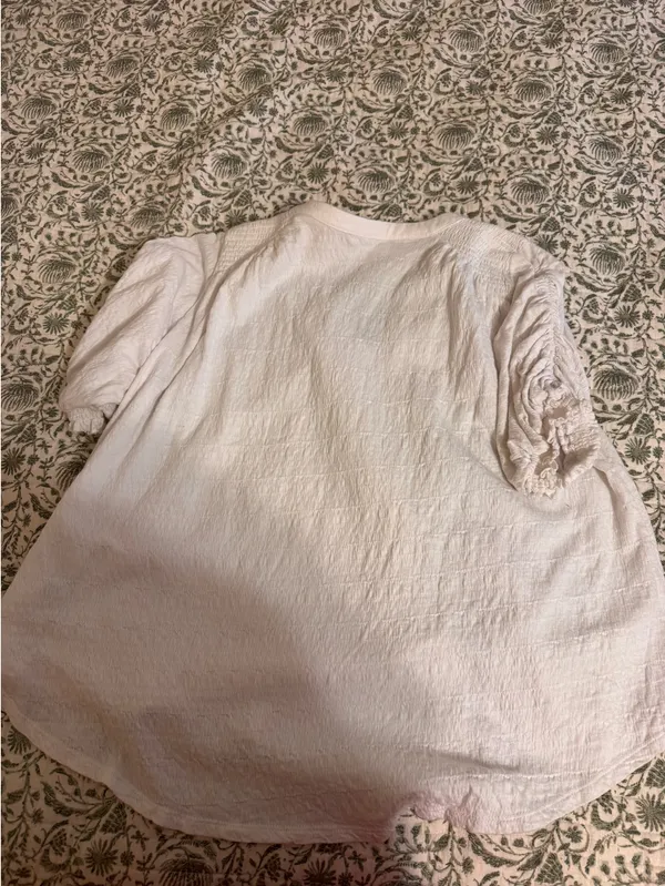 Free People White Textured Top - Image 2
