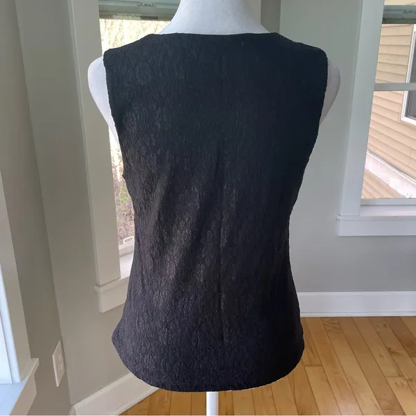 Vintage Y2K Envision Studio Black Lace V Neck Top Size Small - Image 8