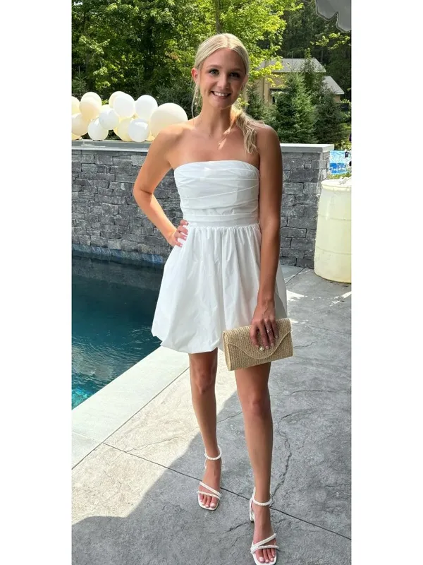 Amanda Uprichard x REVOLVE Stassie Dress in White Medium New Womens Strapless - Image 9