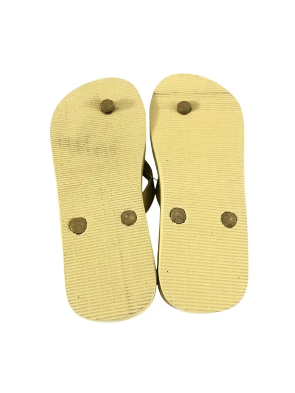 Clppli Womens Flip Flop Sandals Slides Gold Yellow Size 7/8 - Image 5