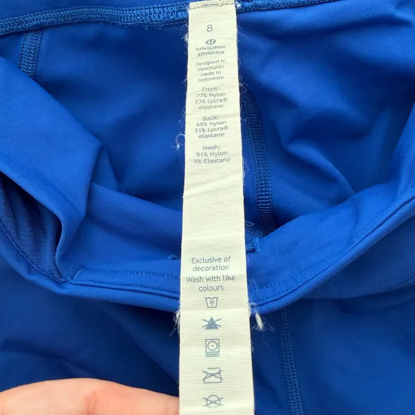 Lululemon cobalt blue cropped leggings - Image 10