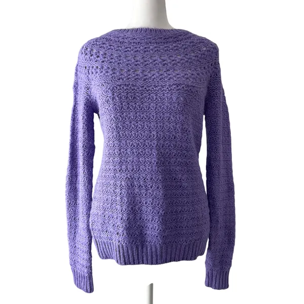 Lauren by Ralph Lauren Purple Alpaca Wool Pullover Sweater - Image 2