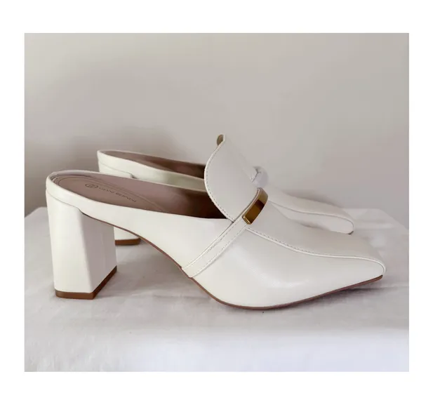 Giani Bernini Ivory slip on mules  - Image 4