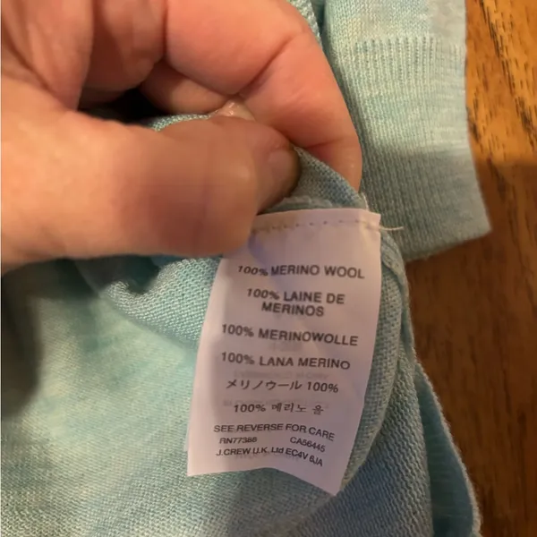 J. Crew Aqua Knit Crewneck Lightweight Wool Sweater - Image 4