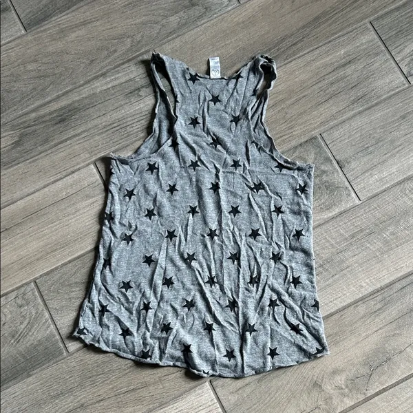 Alternative Apparel Gray Tank Top with Black Stars - Image 4