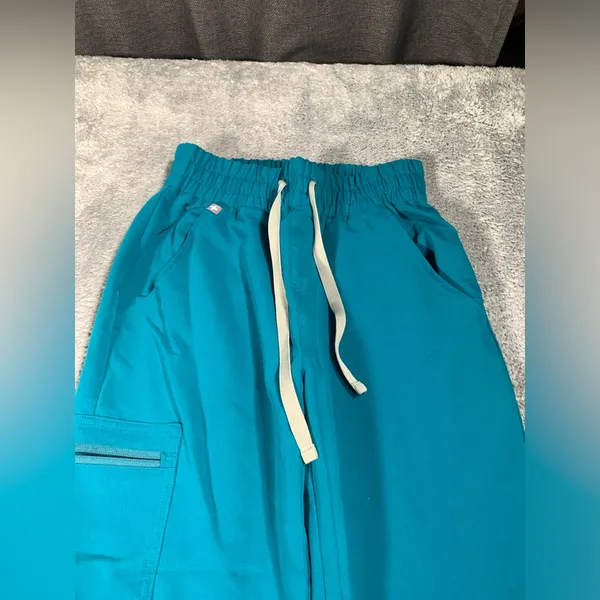 Figs Teal Jogger scrub pants with Drawstring XS - Image 3