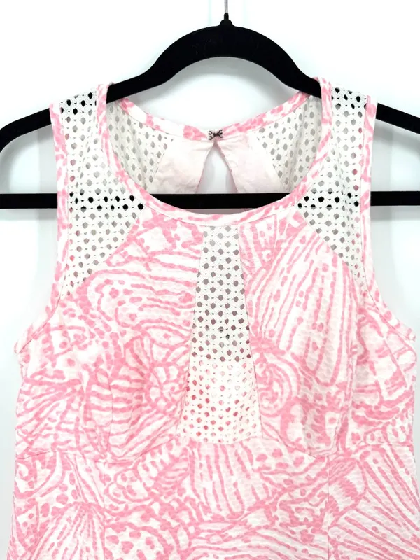 Lilly Pulitzer Kaylee Shift Dress Hubba‎ Bubba Sea Cups Pink Size 8 - Image 4
