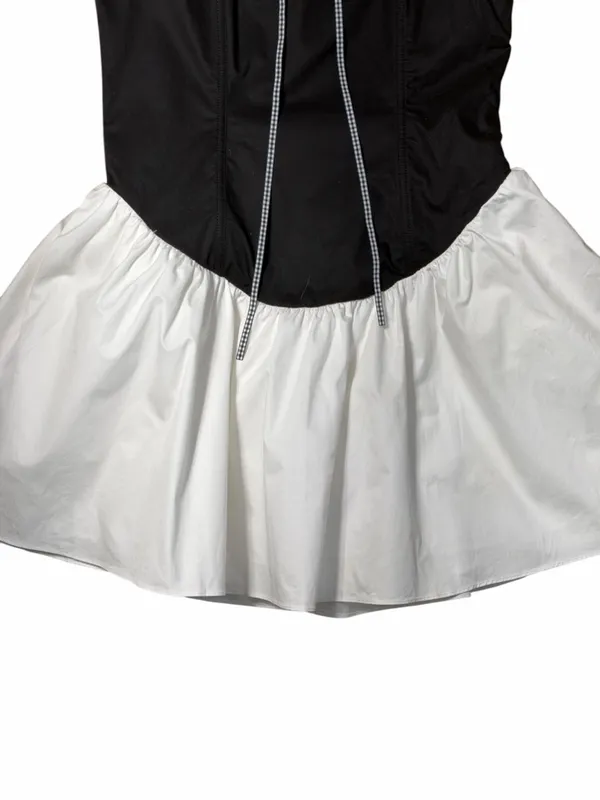 For Love & Lemons Black and White Annabelle Mini Dress Womans M - Image 4