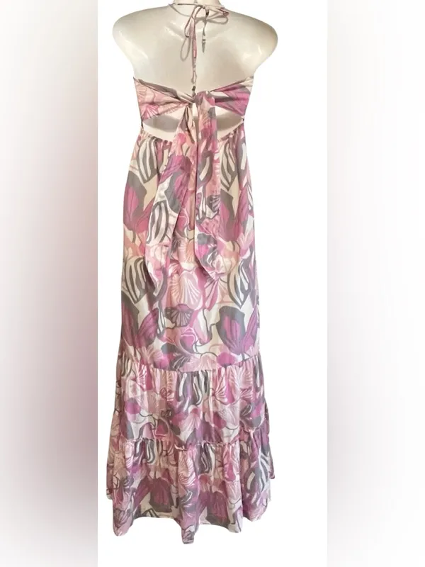 (Y2K) Jane Norman Maxi Drees size 10 Pink - Image 4