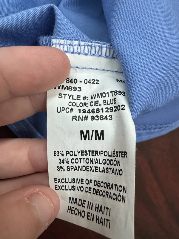 Scrubstar Cecil Blue Scrub Top Size Medium - Image 4