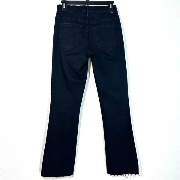 27 MOTHER The Insider Crop Step Fray Jeans black 26" inseam slight bootcut denim - Image 3