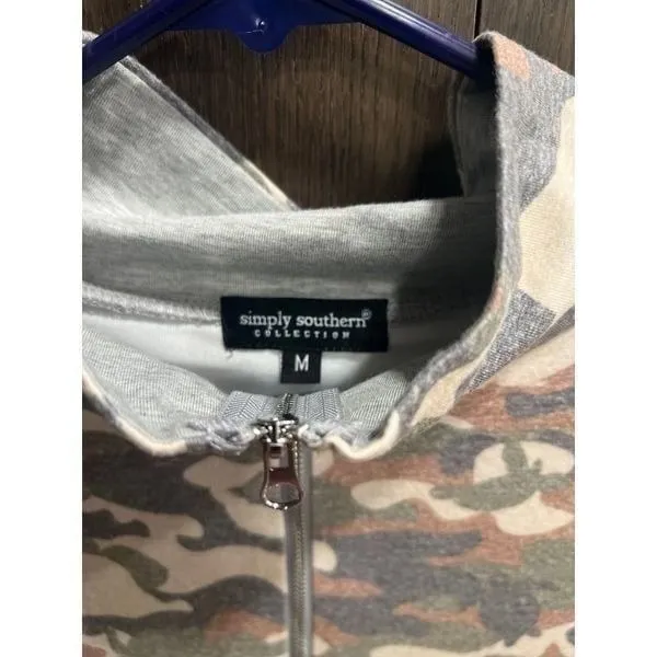 Simply Southern Long Sleeve Gray Camo T-Shirt /‎ Top Sequence - Size M - Image 4