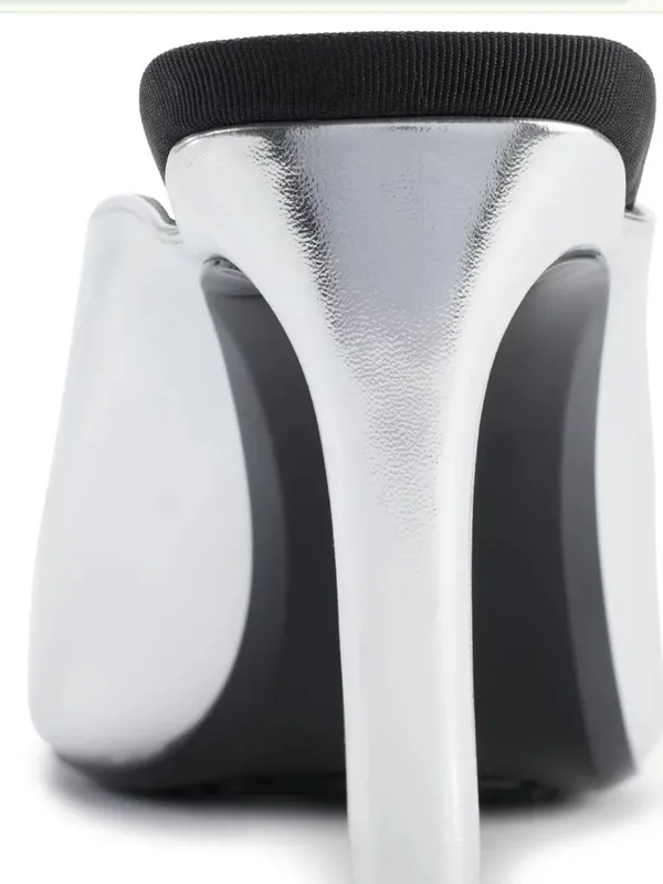 NEW $139 DKNY Cadena Mule 9 M, SILVER Slip on - Image 6