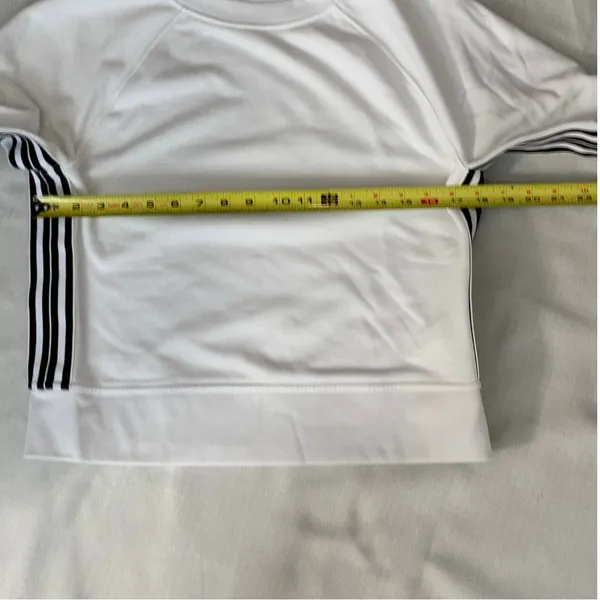 Athleta 24/7 Striped Crew Sweatshirt - White Black‎ Stripe - Size xs - Image 7