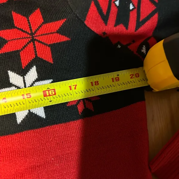 Chicago Blackhawks NHL Ugly Christmas Sweater Official‎ V Neck Women's Size M - Image 6