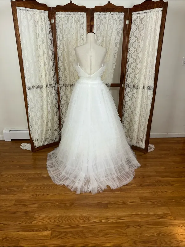 Stunning New MacDuggal Tiered Tulle Wedding Gown - Image 7