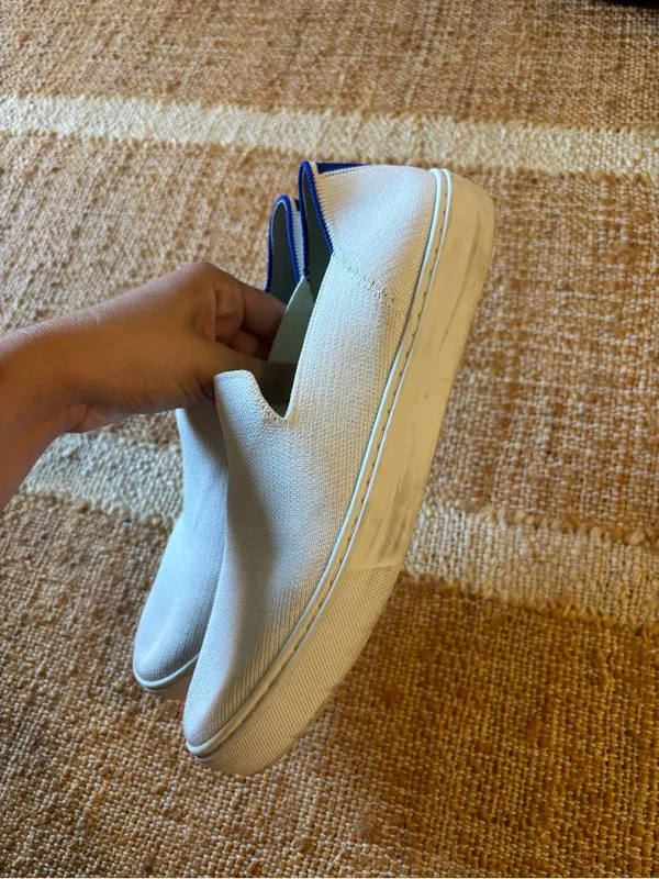 Rothy’s The Original Slip On Sneaker in bright white - Image 7