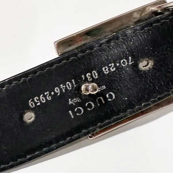 Gucci 90s Era G Logo Skinny Belt with Box Black Patent Leather‎ - Image 3