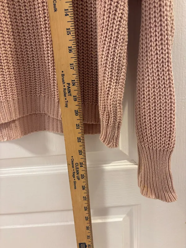Brandy Melville Ollie Italian Cotton Oversized Waffle Knit Crewneck Sweater Coquette OS - Image 6