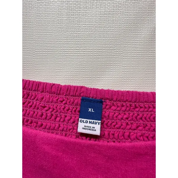 Old Navy Dress Womens XL Pink‎ Linen Blend Smocked Mini Sleeveless Babydoll - Image 3