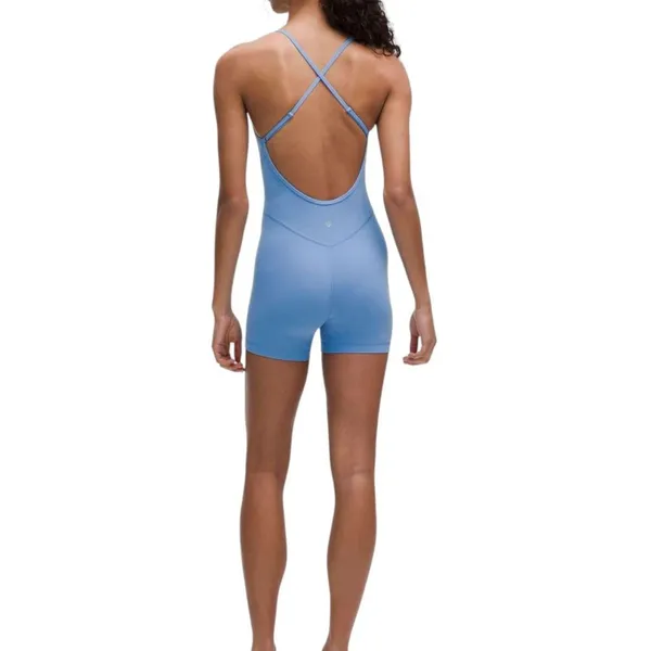 Lululemon Align Cross-Back Bodysuit 4" Pool Party - Image 3