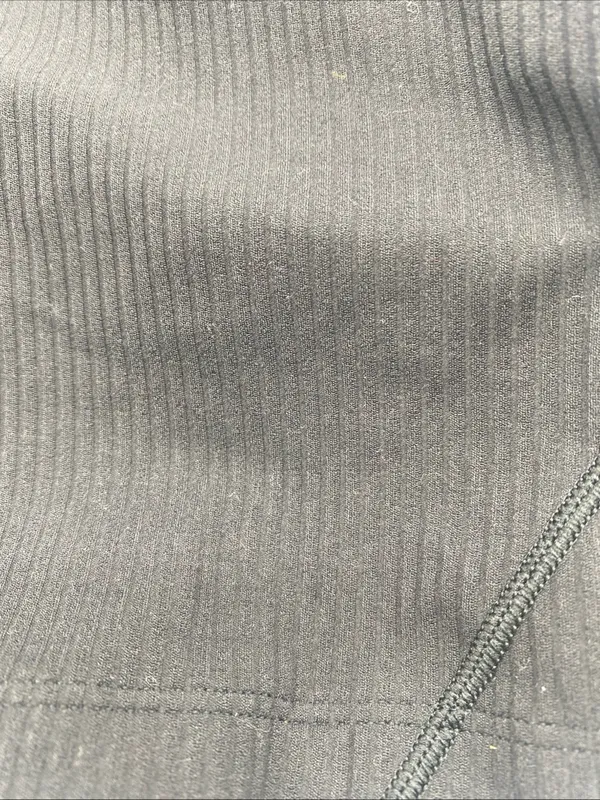 Lululemon Womens Align Strappy Cropped Tank Black Ribbed Yoga Top LW1EF6S Size 2 - Image 2