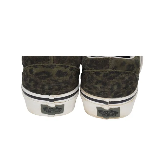 Vans Old Skool Leopard Print Sneakers Women's Size 8 Olive‎ Green - Image 4