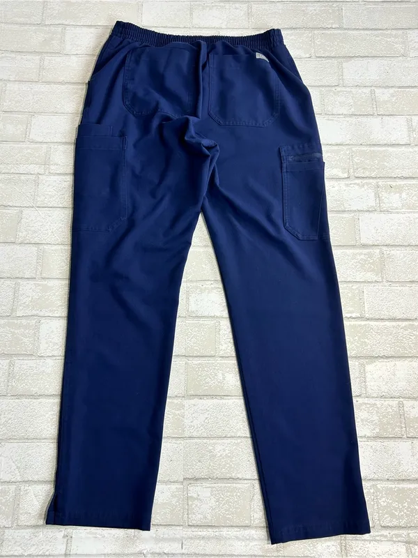 Figs Yola Skinny Scrub Navy Drawstring Scrub pants Style TW2000 - Image 2