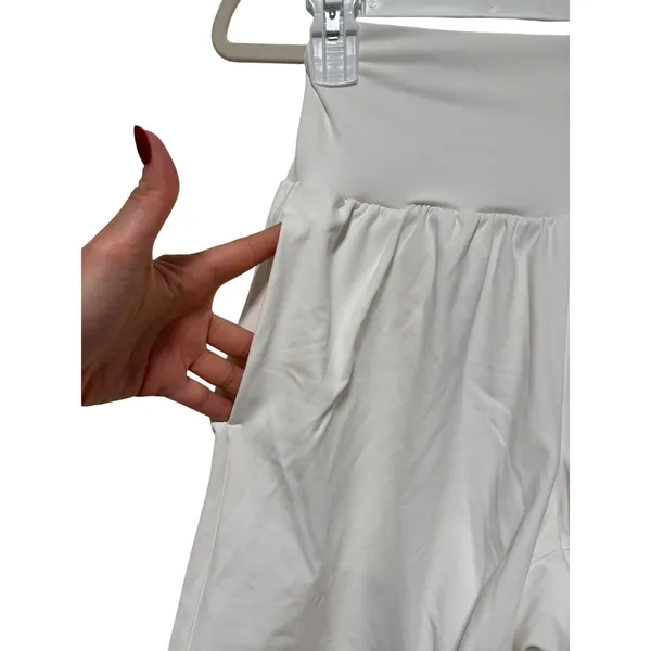 Halara White SoftZero Airy Shorts with Skirt Overlay S - Image 3