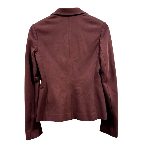 Theory Blazer Jacket 2 M Burgundy Red Jontia K Dark Academia Corpcore Minimalist - Image 5