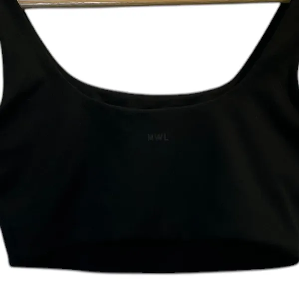 MADEWELL Black Stretch Knit Elastic Band Sports Bra - Size Small - Image 7