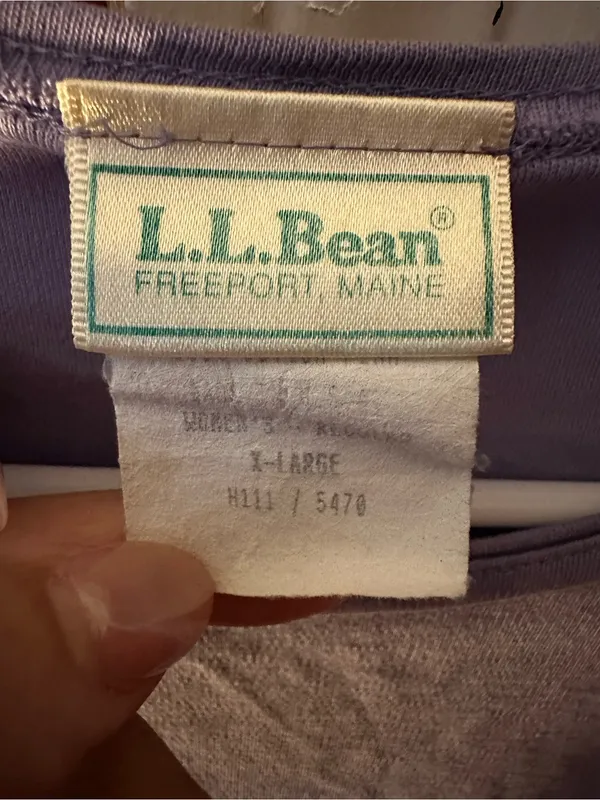 L.L. Bean Women’s Vintage 100% Pima Cotton Long-Sleeve Crewneck Tee XL Y2K - Image 5