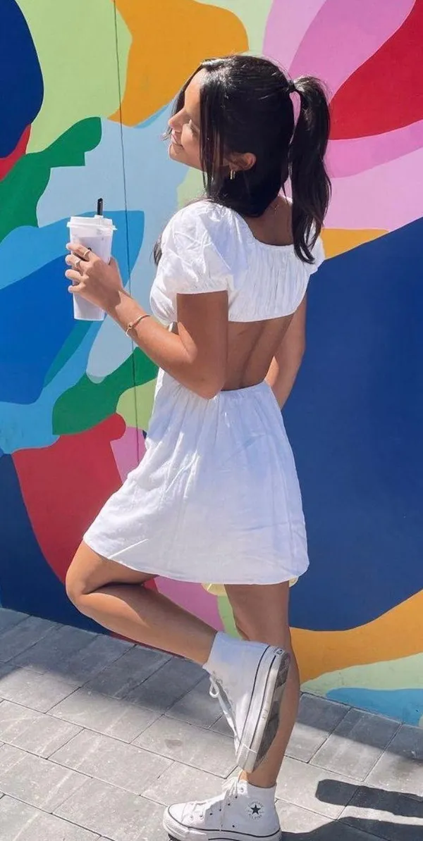City Beach Mini Dress White - Image 2