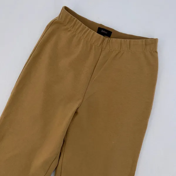 Quince Organic Cotton Double Knit Wide Leg Pants Soft Camel Work Casual Size XS - Image 4
