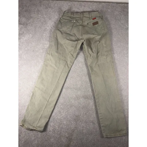 VTG Women's 90s Denim Wrangler Jeans WPL6428 15x32‎ (30x32) Cowgirl Cut Green - Image 5