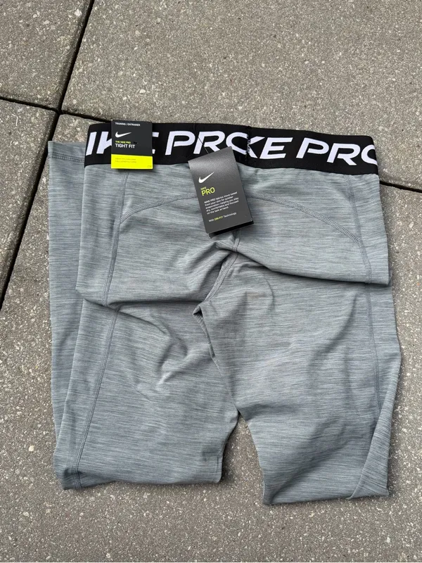 NWT Nike Pro 365 Women’s M Gray Dri-FIT Mid Rise Mesh Leggings - Image 3