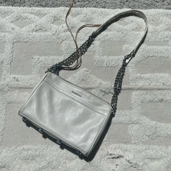 Rebecca minkoff white mini mac convertible cross body shoulder bag with silver - Image 2