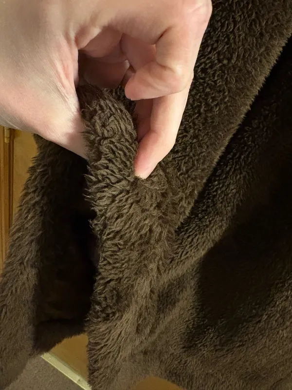 Angashion Women's Brown Fuzzy Fleece Lapel Open Front Long Coat Faux Fur - Image 8