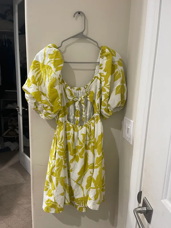 Anthropologie Green Floral Dress - Image 2