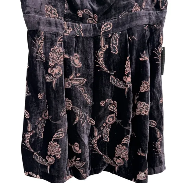 Eliza J Velvet Burnout Cape Sleeve Floral Paisley V Neck Dress Size 16 Feminine - Image 9
